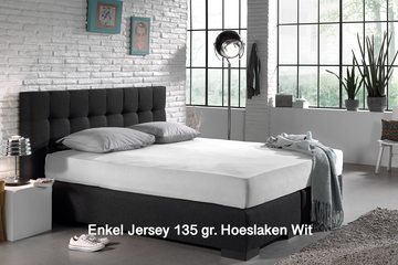 Afbeelding van Set van 2 Dreamhouse enkel Jersey Hoeslakens - afmeting 140 x 200 - verkrijgbaar in verschillende kleuren