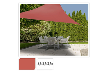 Afbeelding van Driehoekig Schaduwdoek 360 x 360 x 360 cm – Terra | Stijlvolle en Duurzame Zonwering voor Optimale Bescherming en Comfort in de Tuin!