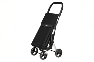 Afbeelding van Duett Muuvi Up Boodschappentrolley – 46L Ruimte, 4 Soepele Wielen en Compact Opvouwbaar - kleur zwart