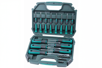 Afbeelding van Brüder Mannesmann 30-delige Green Line Schroevendraaier- & Bitset – Professionele Precisie binnen Handbereik