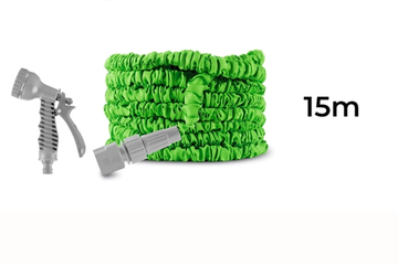 Afbeelding van Hoxtend Uittrekbare Tuinslang 15 m – Flexibel, Krachtig en Ruimtebesparend