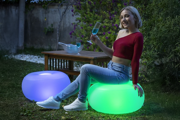 Afbeelding van Opblaasbare LED-Stoel met Afstandsbediening – Puligh