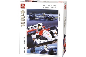 Afbeelding van King legpuzzel Senna Tribute - 1000 stukjes - een eerbetoon aan de legendarische Formule 1-coureur Ayrton Senna.