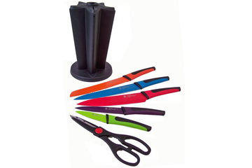 Afbeelding van Eenmalige veiling: Renberg Messenblok 7-delig – Stijlvol, praktisch en compleet voor elke keuken