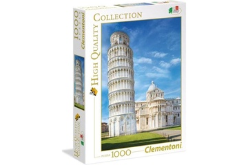 Afbeelding van Bied mee op de Clementoni legpuzzel ‘HQ - Pisa’ – 1000 stukjes met een afbeelding van de iconische scheve toren, perfect voor puzzelliefhebbers en reisfanaten!