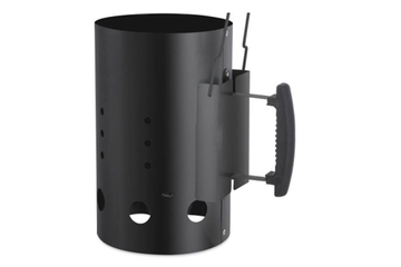 Afbeelding van Brikettenstarter XL met Hitteschild – Luxe Zwarte Uitvoering voor Snel en Veilig Barbecueën