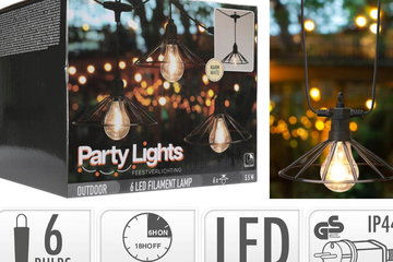 Afbeelding van Tuinverlichting – Filament met Timer | Sfeervol & Slim Buitenlicht