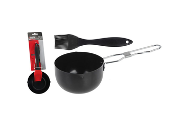 Afbeelding van BBQ Sauspan met Sauskwast – Compacte en Praktische Set voor Perfecte Marinades