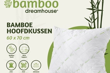 Afbeelding van Ervaar ultiem slaapcomfort met het Dreamhouse Bamboo Hoofdkussen (Wit 60 x 70)