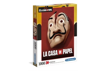 Afbeelding van Clementoni legpuzzel ‘La Casa de Papel Dalí’ – 1000 stukjes met een iconisch design geïnspireerd door de populaire serie, perfect voor fans en puzzelliefhebbers!