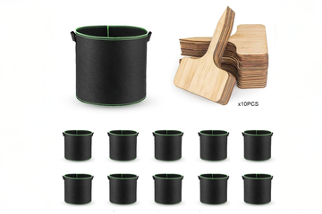Afbeelding van Ceruzo Plantenzakken Set van 10 – 30 Liter Kweekzakken met Handvatten & Plantlabels