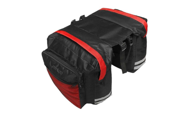 Afbeelding van Stijlvol en Ruim: De Ceruzo Dubbele Fietstas van 30 Liter voor Elke Rit - kleur rood