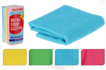 Afbeelding van Microvezeldoeken – 50 stuks | 30x30 cm | Herbruikbaar & Kleurgecodeerd voor hygiënisch schoonmaken