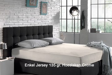 Afbeelding van Set van 2 Dreamhouse enkel Jersey Hoeslakens - afmeting 80/100 x 200 - verkrijgbaar in verschillende kleuren