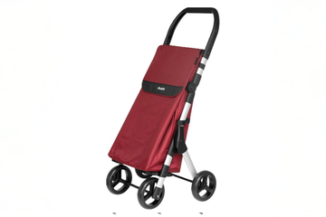 Afbeelding van Duett Muuvi Up Boodschappentrolley – 46L Ruimte, 4 Soepele Wielen en Compact Opvouwbaar - kleur rood