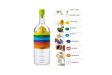 Afbeelding van Cook Bottle 8-in-1 Keukengerei – Multifunctionele Alleskunner voor Elke Keuken!