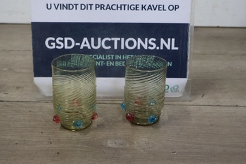 Afbeelding van Set van 2 Vintage Drinkglazen