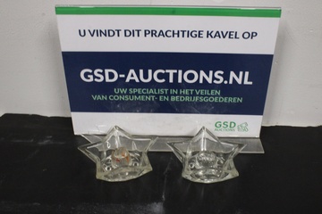 Afbeelding van Set van 2 Vintage Kristallen Ster-Kaarsenhouders