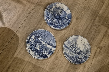 Afbeelding van royal delfs blauw -wandborden vierjaargetijden