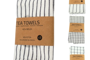 Afbeelding van 12X Vaatdoeken 45x60cm 90%katoen Tijdloos design