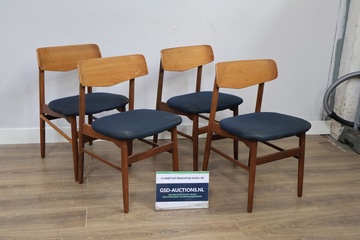 Afbeelding van Set van 4 Vintage Jaren '60 Houten Farstrup Stoelen