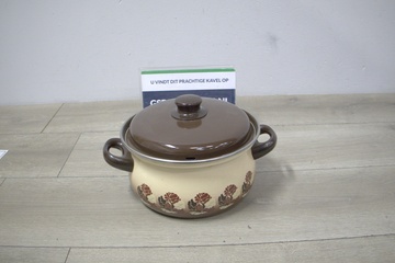 Afbeelding van Bruin/Wit Emaillen Pan''