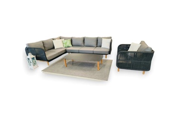 Afbeelding van HUG loungeset Charcoal  310*220*90*h75cm
