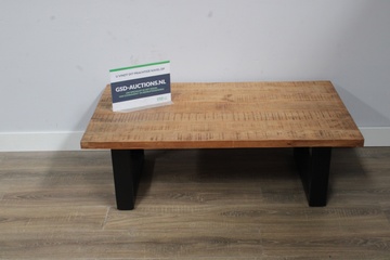 Afbeelding van Mangohouten Salontafel met Zwart Frame