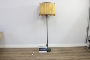 Afbeelding van Vintage Vloerlamp met Groene Voet & Gele Kap