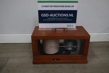 Afbeelding van Vintage Barograaf in Houten Kistje