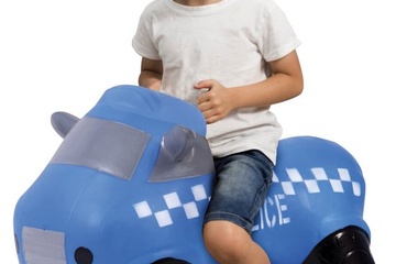 Afbeelding van Skippy Politie Auto Blauw Junior met Pomp