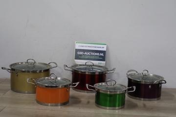 Afbeelding van Set van 5 Roestvrijstalen Kookpannen van Bavary