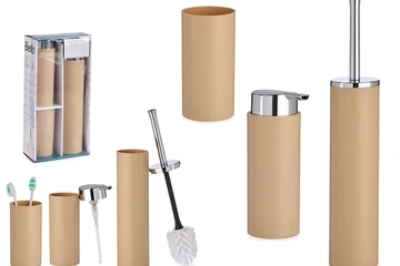 Afbeelding van Baad set  chroom en  bruin