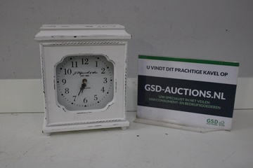 Afbeelding van Wit Brocante Tafelklokje