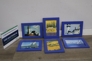 Afbeelding van Set van 6 Donkerblauwe Fotolijstjes