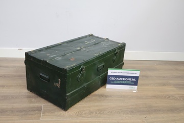 Afbeelding van Antiek Groene Hutkoffer