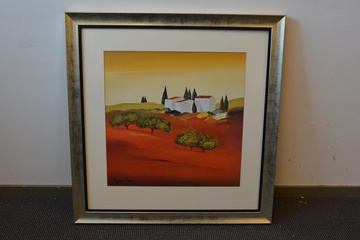 Afbeelding van Schilderij van Hans Paus: Tuscan Red III