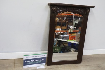 Afbeelding van Vintage houten wandspiegel