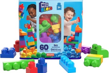 Afbeelding van Mega Bloks Grote bouwtas - 60 blokken - Classic bouwstenen