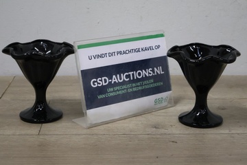 Afbeelding van Set van Twee Zwarte Fidenza-stijl IJscoupes'