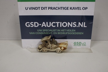 Afbeelding van Vintage Capodimonte Porseleinen Autosculptuur'