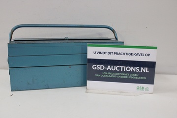 Afbeelding van Blauw Metalen Gereedschapskist