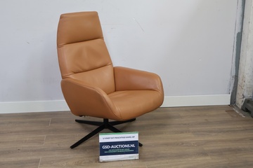 Afbeelding van Cognac Leren Draaifauteuil van Montel