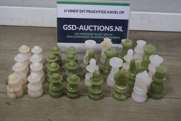 Afbeelding van Marmeren Schaakstukken 32 stuks