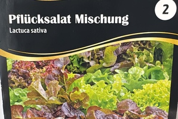 Afbeelding van 2 zakjes zaadjes voor pluk sla mix tht 31-12-2025