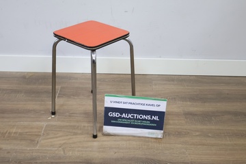 Afbeelding van Vintage Oranje Brabantia Krukje