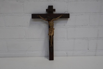 Afbeelding van Vintage Houten Kruisbeeld