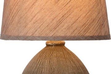 Afbeelding van Lucide RAMZI - Tafellamp - Ø 18 cm - 1xE14 - Bruin - Japandi