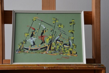 Afbeelding van Schilderij van Macht: Afrikaans tafereel