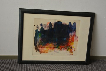 Afbeelding van Ingelijst abstract werk van Robot, 1992'